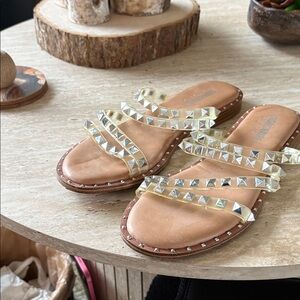 Stylish Clear Studded Sandals